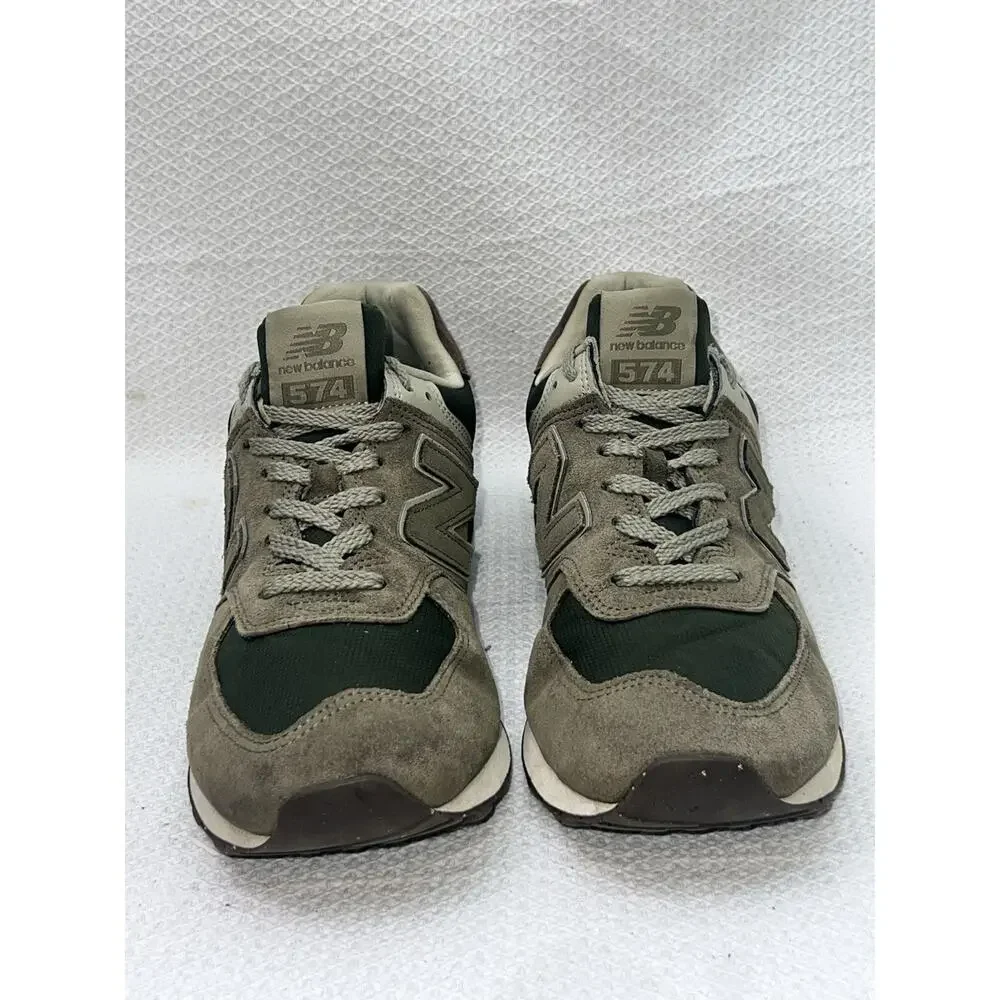 New Balance 574 U574UBB Olive Bone Sneakers Men’s 10.5 Women’s 12 Suede